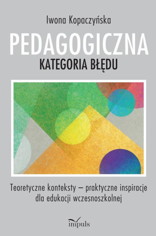 Обложка книги под заглавием:PEDAGOGICZNA KATEGORIA BŁĘDU