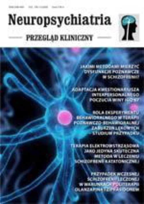 Okładka książki o tytule: Neuropsychiatria. Przegląd Kliniczny NR 1(1)/2009