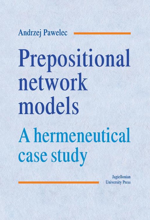 The cover of the book titled: Prepositional Network Models. A hermeneutical case study