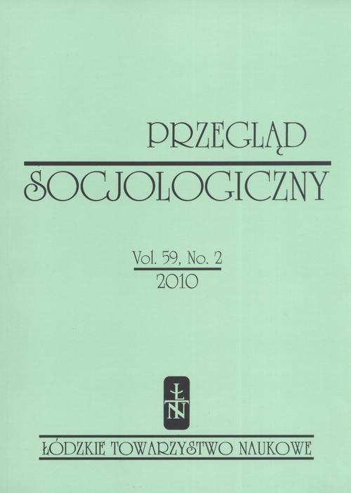 Okładka książki o tytule: Przegląd Socjologiczny t. 59 z. 2/2010