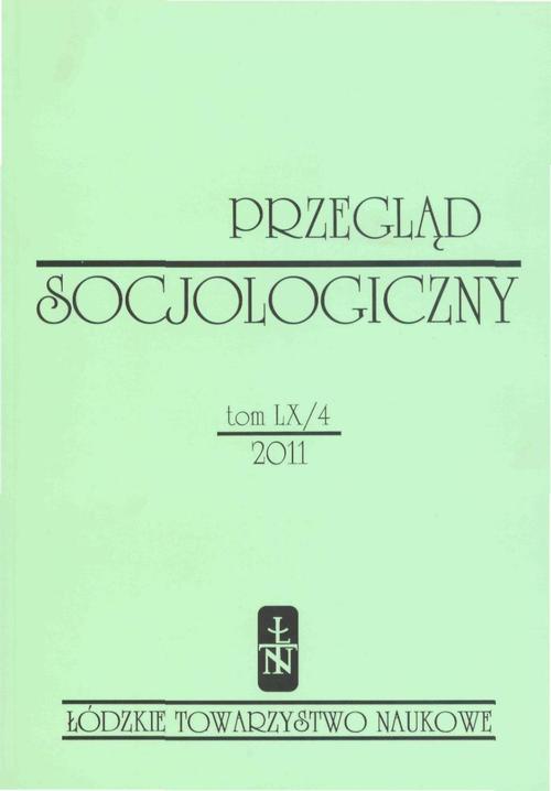 Обкладинка книги з назвою:Przegląd Socjologiczny t. 60 z. 4/2011