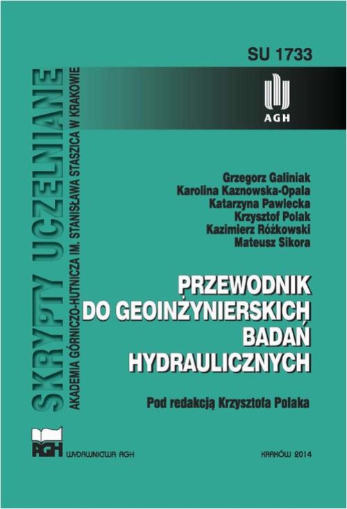 Обложка книги под заглавием:Przewodnik do geoinżynierskich badań hydraulicznych