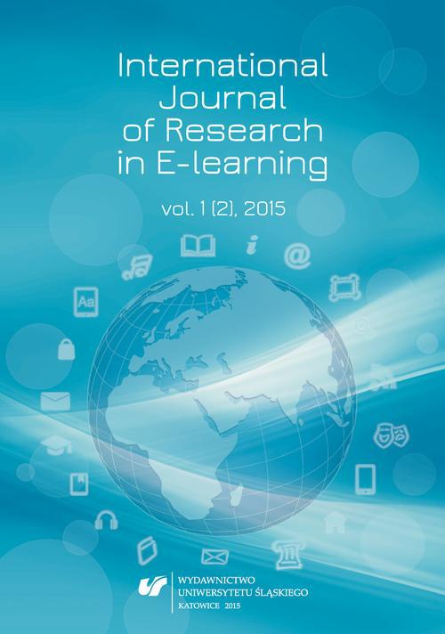 The cover of the book titled: „International Journal of Research in E-learning” 2015. Vol. 1 (2)