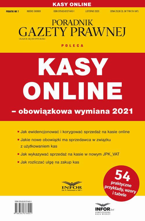 The cover of the book titled: Kasy online obowiązkowa wymiana 2021