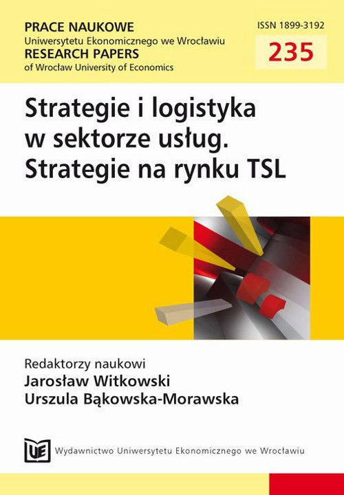 Okładka książki o tytule: Strategie i logistyka w sektorze usług. Strategie na rynku TSL