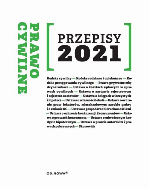 Обложка книги под заглавием:Prawo Cywilne Przepisy 2021