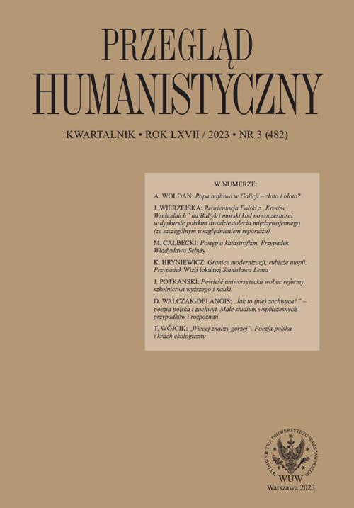 Okładka książki o tytule: Przegląd Humanistyczny 2023/3 (482)