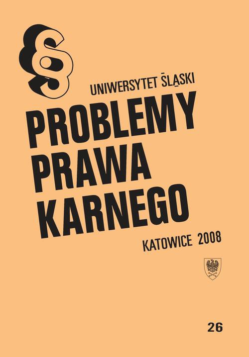 Обкладинка книги з назвою:Problemy Prawa Karnego. T. 26