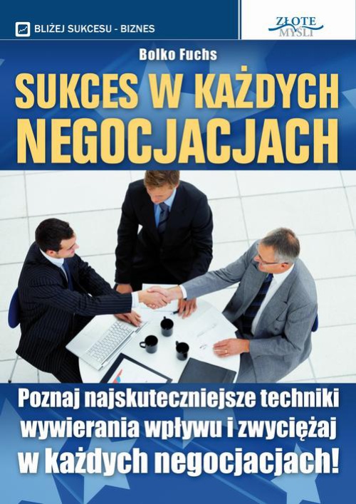 Обложка книги под заглавием:Sukces w każdych negocjacjach