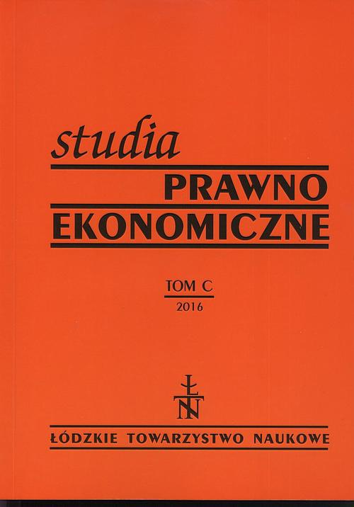 Okładka książki o tytule: Studia Prawno-Ekonomiczne t. 100