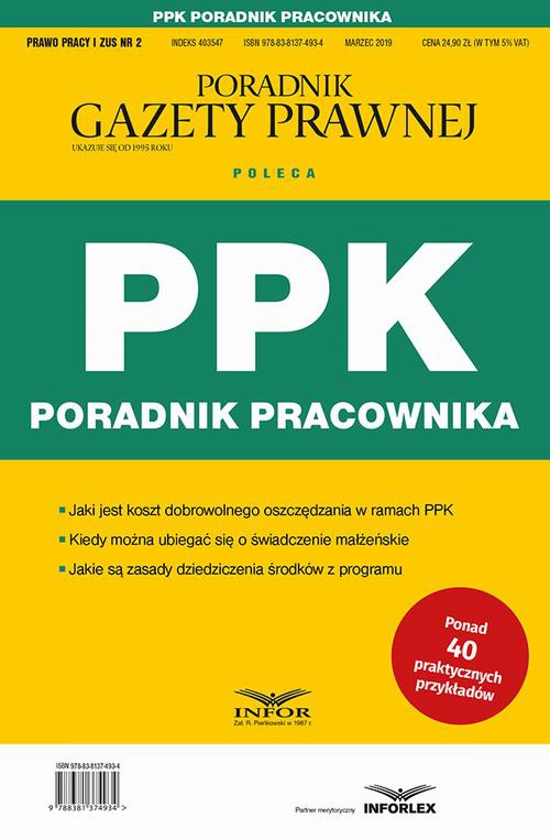 The cover of the book titled: PPK Poradnik Pracownika