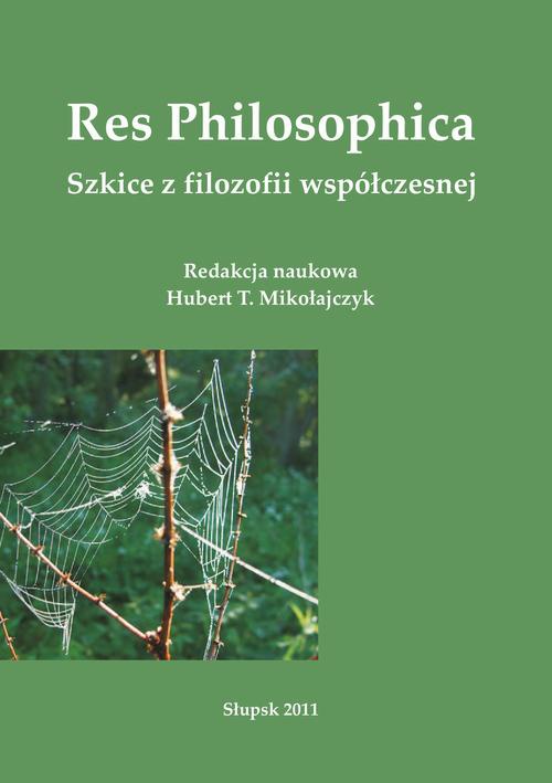 Обложка книги под заглавием:Res Philosophica