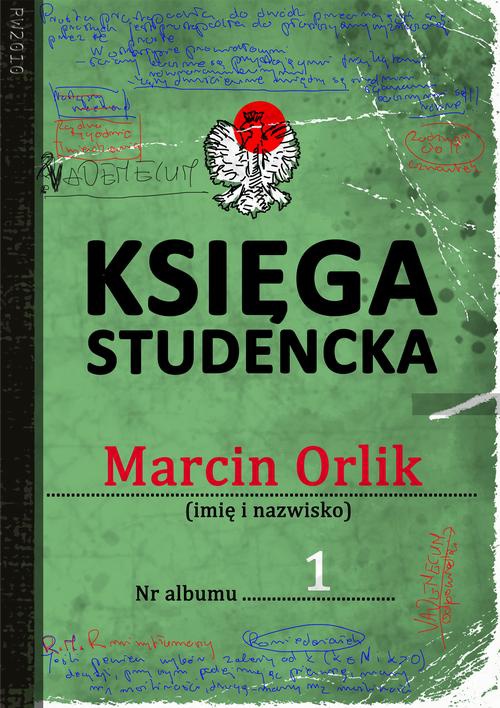 Обложка книги под заглавием:Księga studencka