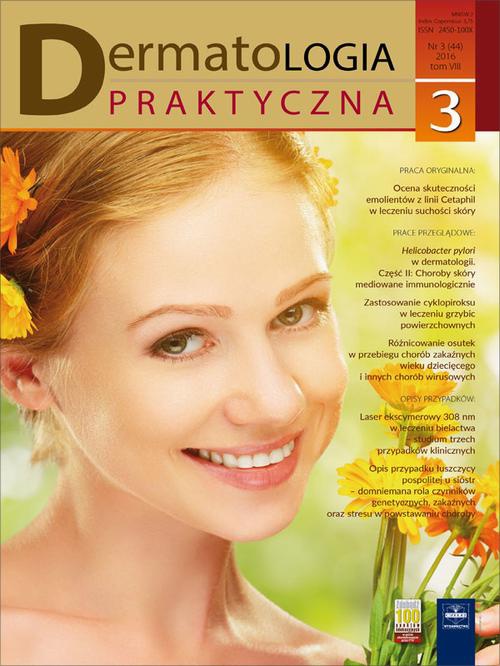 Okładka książki o tytule: Dermatologia Praktyczna 3/2016
