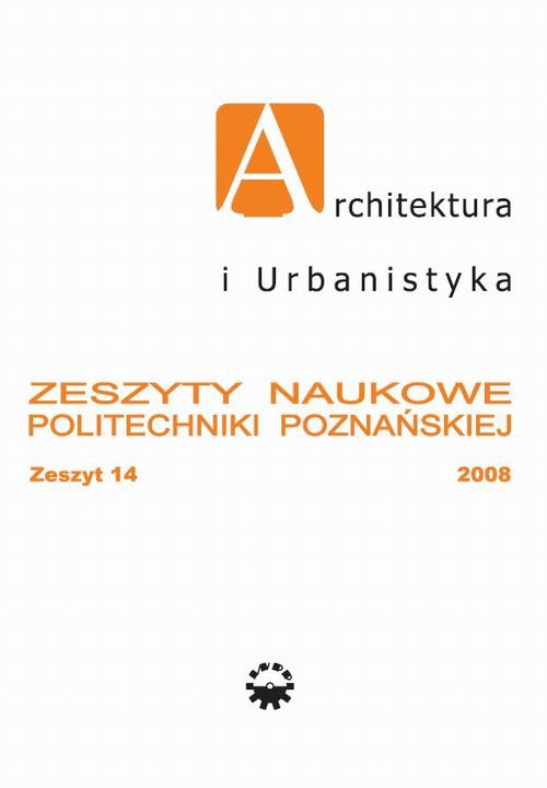 Okładka książki o tytule: Architektura i Urbanistyka Zeszyt naukowy 14/2008