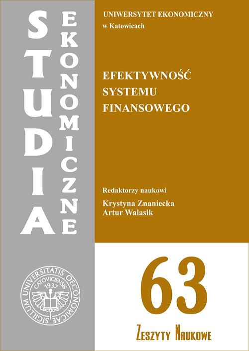 Okładka książki o tytule: Efektywność systemu finansowego. SE 63