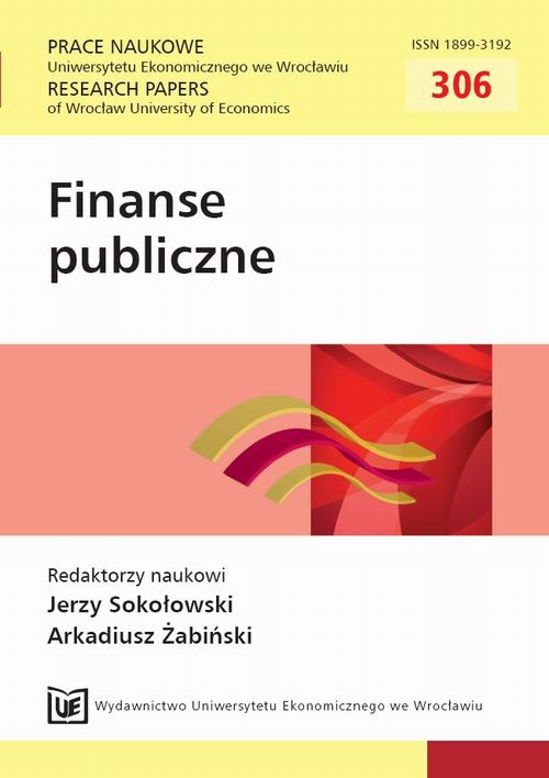 Обложка книги под заглавием:Finanse publiczne. PN 306