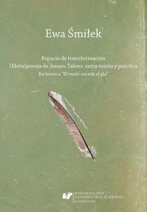 Обложка книги под заглавием:Espacio de transformación. (Meta)poesía de Jenaro Talens: entre teoría y práctica