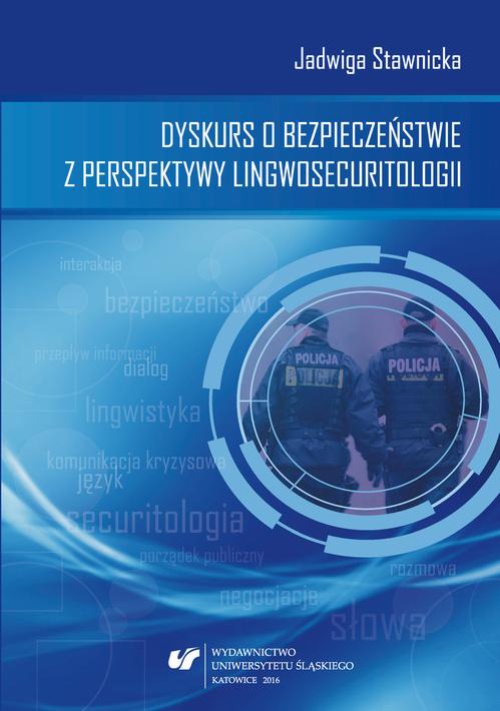 Обложка книги под заглавием:Dyskurs o bezpieczeństwie z perspektywy lingwosecuritologii