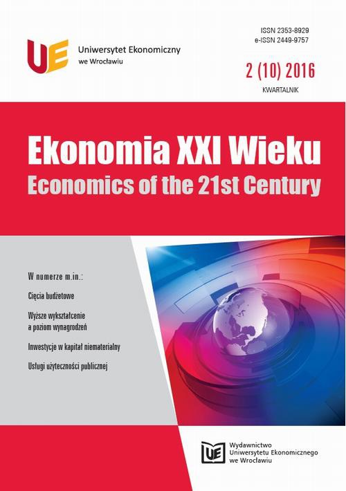 The cover of the book titled: Ekonomia XXI Wieku, nr 2(10)