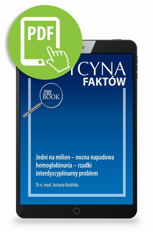 The cover of the book titled: Jedni na milion – nocna napadowa hemoglobinuria – rzadki interdyscyplinarny problem