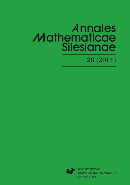 Okładka książki o tytule: "Annales Mathematicae Silesianae". T. 28 (2014)
