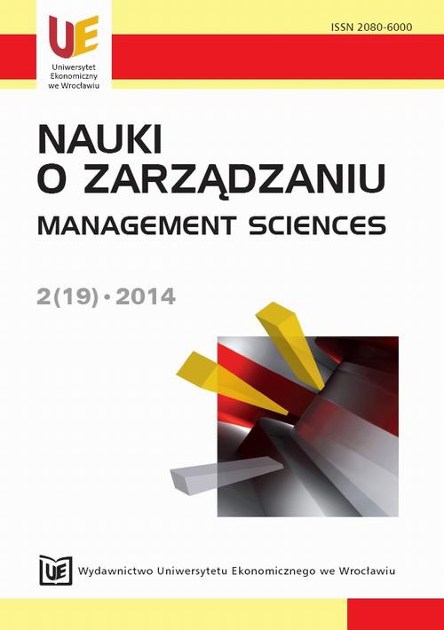 The cover of the book titled: Nauki o Zarządzaniu 2014, Nr 2 (19)
