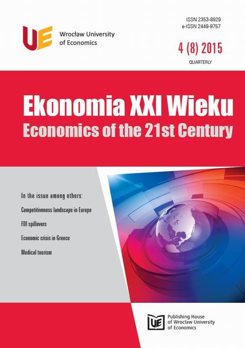 The cover of the book titled: Ekonomia XXI Wieku, nr 4(8)