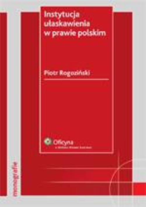 Обложка книги под заглавием:Instytucja ułaskawienia w prawie polskim