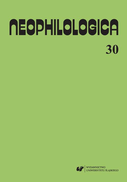 Обложка книги под заглавием:„Neophilologica” 2018. Vol. 30: Études sémantico-syntaxiques des langues romanes