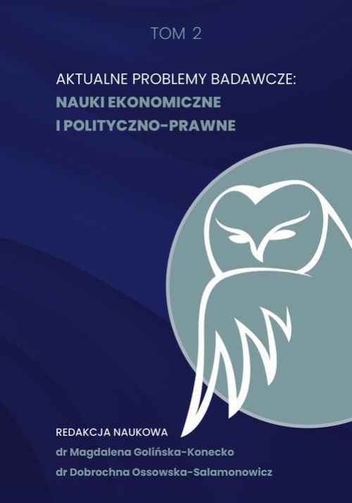 Обложка книги под заглавием:Aktualne problemy badawcze. Nauki ekonomiczne i polityczno-prawne