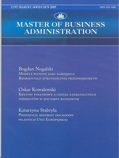 Okładka książki o tytule: Master of Business Administration - 2009 - 2