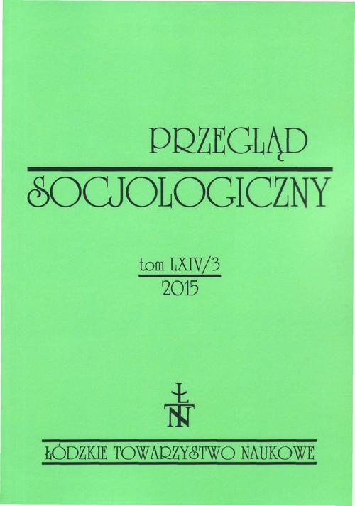 Okładka książki o tytule: Przegląd Socjologiczny t. 64 z. 3/2015