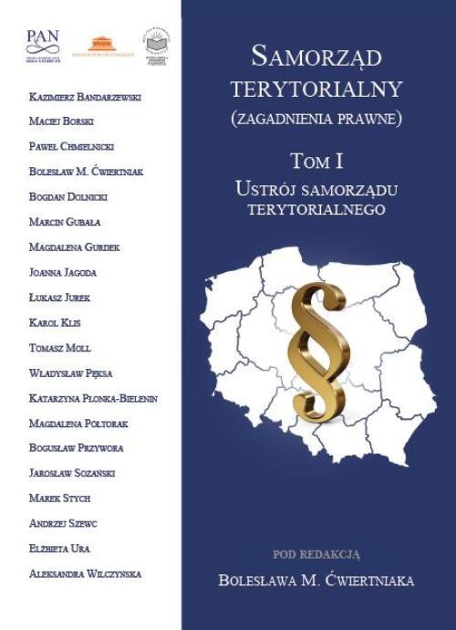Обложка книги под заглавием:Samorząd terytorialny (zagadnienia prawne) Tom I