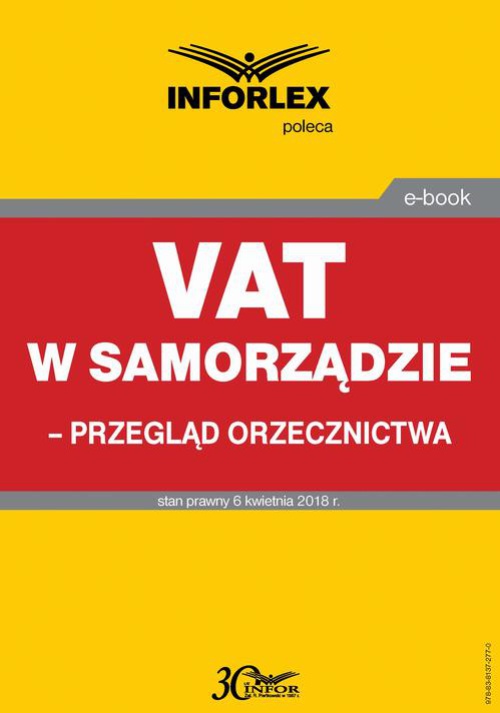 The cover of the book titled: VAT w samorządzie – przegląd orzecznictwa