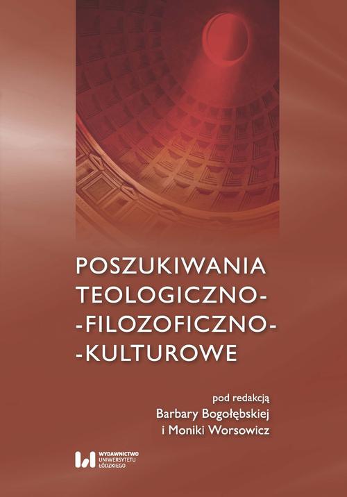 Обложка книги под заглавием:Poszukiwania teologiczno-filozoficzno-kulturowe