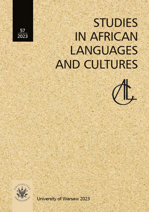 Okładka książki o tytule: Studies in African Languages and Cultures. Volumen 57 (2023)