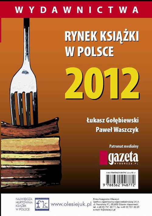The cover of the book titled: Rynek książki w Polsce 2012. Wydawnictwa