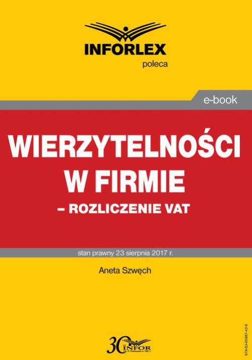 The cover of the book titled: Wierzytelności w firmie – rozliczenie VAT