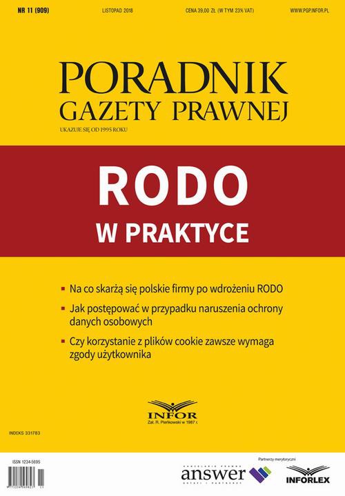 The cover of the book titled: RODO w praktyce