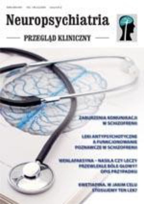 Okładka książki o tytule: Neuropsychiatria. Przegląd Kliniczny NR 2(2)/2009