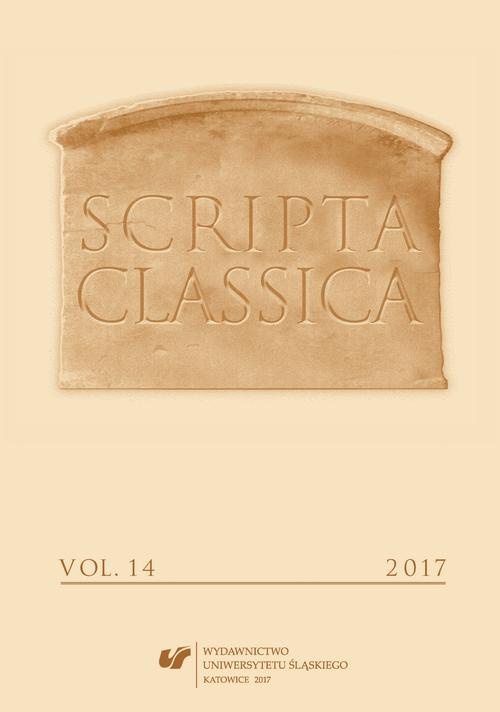 Okładka książki o tytule: „Scripta Classica" 2017. Vol. 14