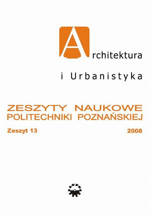 Okładka książki o tytule: Architektura i Urbanistyka Zeszyt naukowy 13/2008