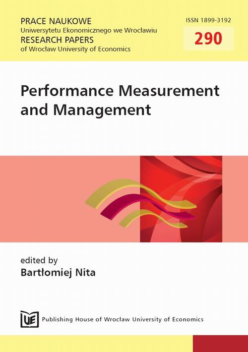 Okładka książki o tytule: Performance Measurement and Management. PN 290