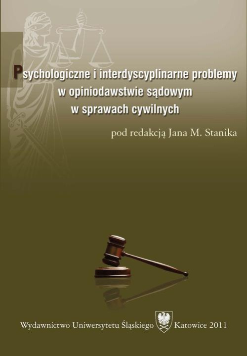 Обкладинка книги з назвою:Psychologiczne i interdyscyplinarne problemy w opiniodawstwie sądowym w sprawach cywilnych