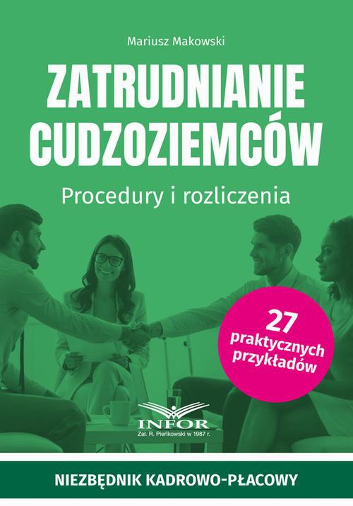 The cover of the book titled: Zatrudnianie cudzoziemców Procedury i rozliczenia