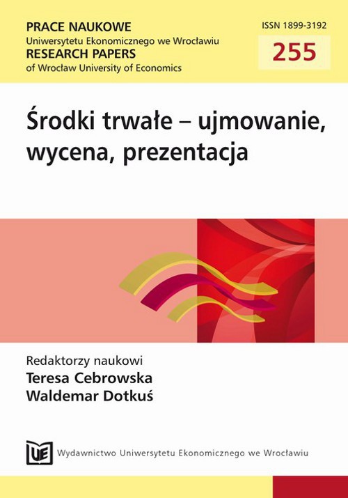 Обкладинка книги з назвою:Środki trwałe - ujmowanie, wycena, prezentacja