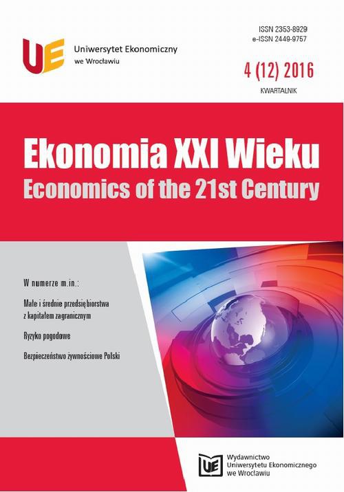 The cover of the book titled: Ekonomia XXI Wieku 4(12)