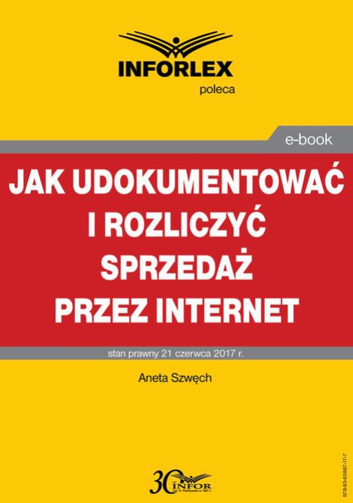 The cover of the book titled: Jak udokumentować i rozliczyć sprzedaż przez Internet