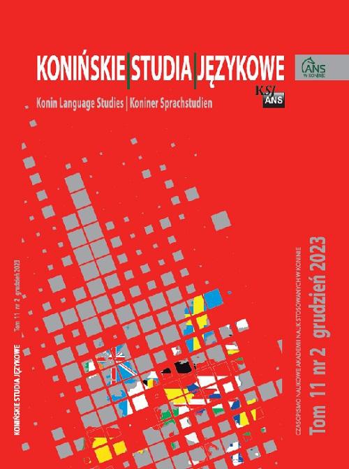 Okładka książki o tytule: Konińskie Studia Językowe Tom 11 Nr 1 2023